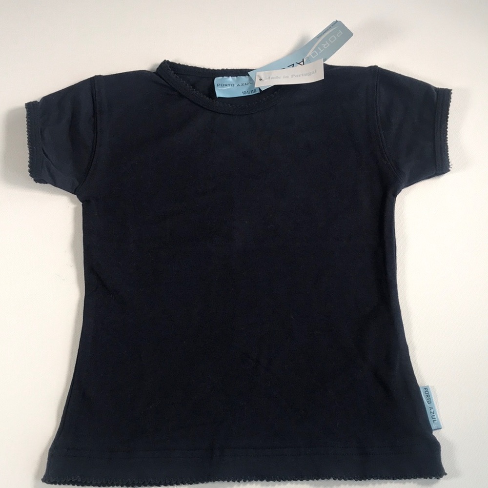 ( 3 for 20) NWT- Girl Navy Blue Cotton Tshirt- size 4
